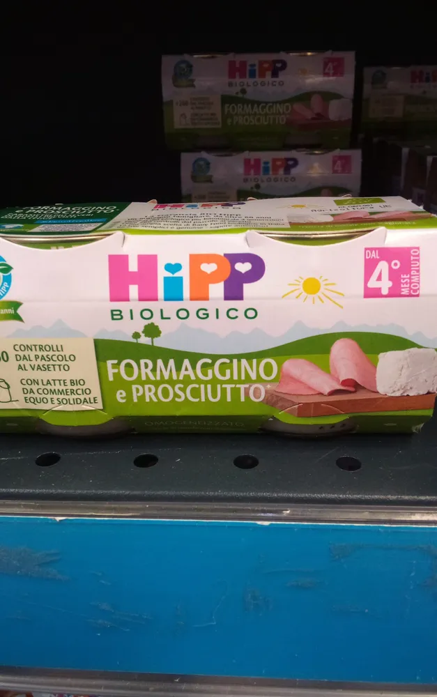 Omogenizzato formaggio e prosciutto
