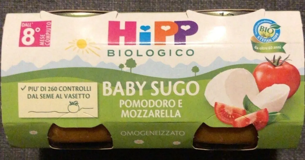 Baby sugo pompdoro mozzarella