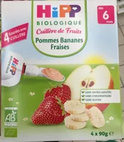 Cuillère de Fruits Pommes Bananes Fraises
