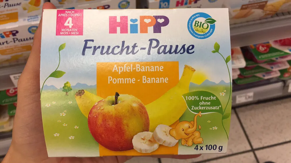 Frucht-Pause pomme-banane