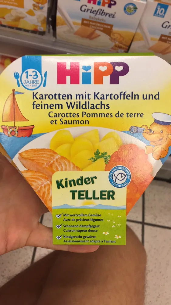 Carottes pommes de terre et saumon
