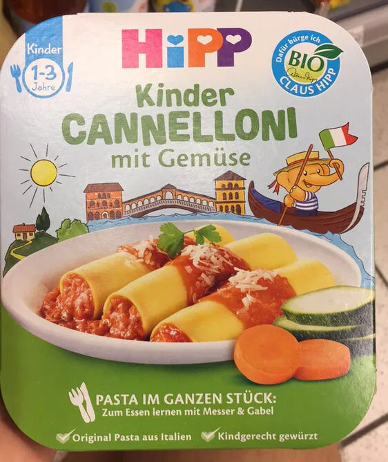 Kinder Cannelloni mit Gemüse