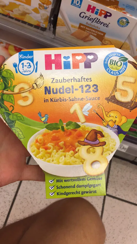 Zauberhaftes Nudel-123 in Kürbis-Sahne-Sauce