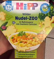 Wilder Nudel-Zoo in Rahmsauce mit buntem Gemüse