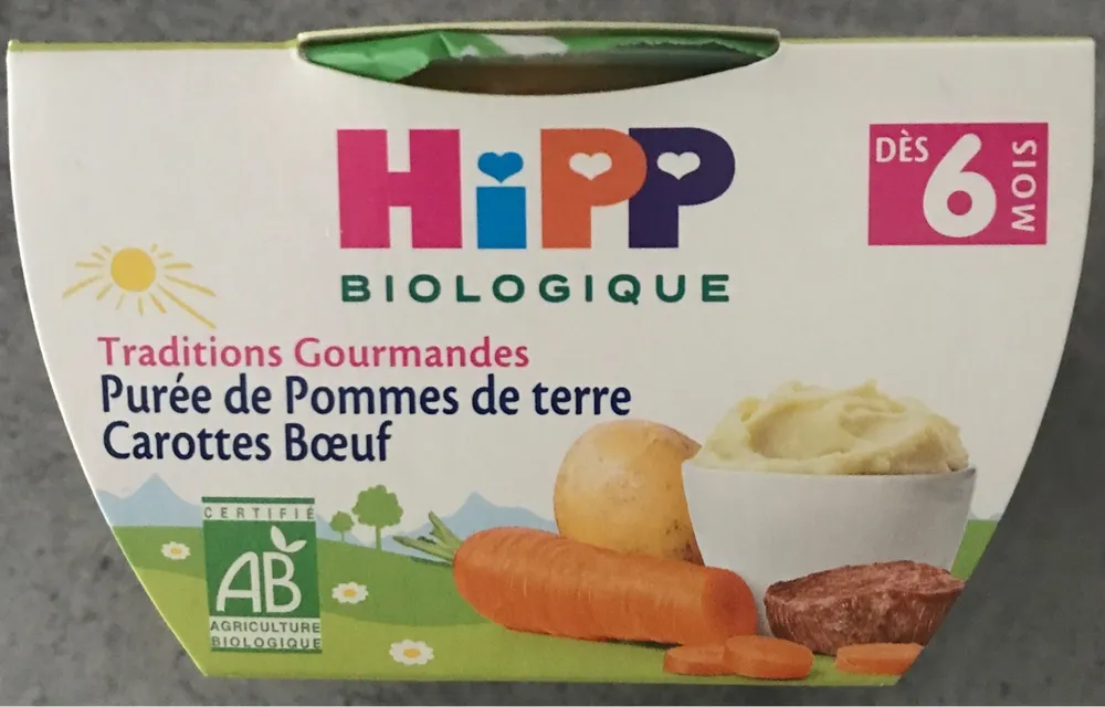 Bol Purée De Pommes De Terre Carottes B?uf Hipp 190 g +