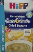 Bio-Milchbrei Grieß Banane