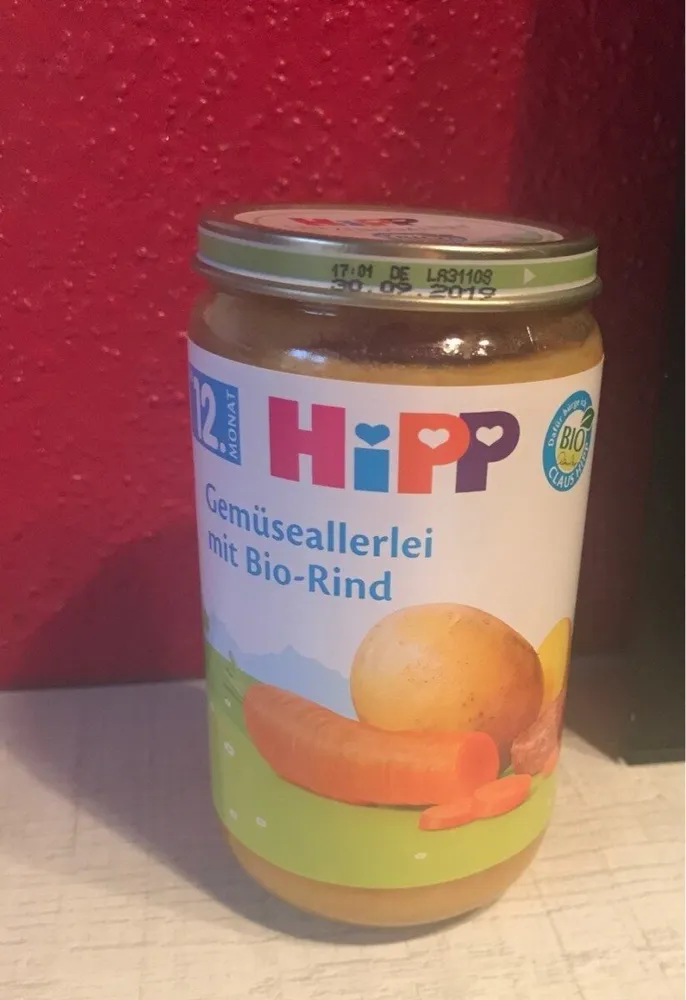 Hipp Gemüseallerlei Mit Bio Rind,250G