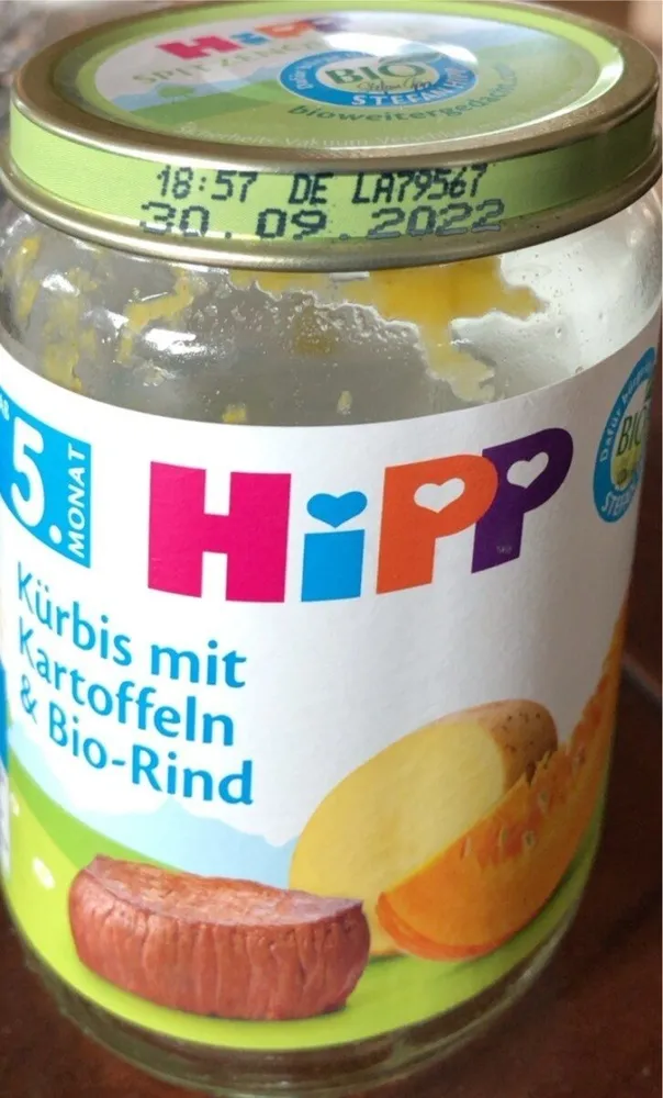 Kürbis mit Kartoffeln und Bio-Rind