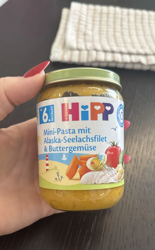 Mini Pasta mit Alaska Seelachsfilet & Butter Gemüse (ab 6. Monat)