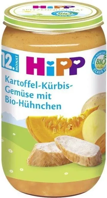 Kartoffel-kürbis-gemüse Mit Bio-hühnchen