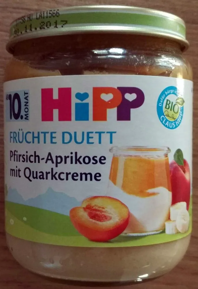 Joghurt Pfirsich-Aprikose mit Quarkcreme