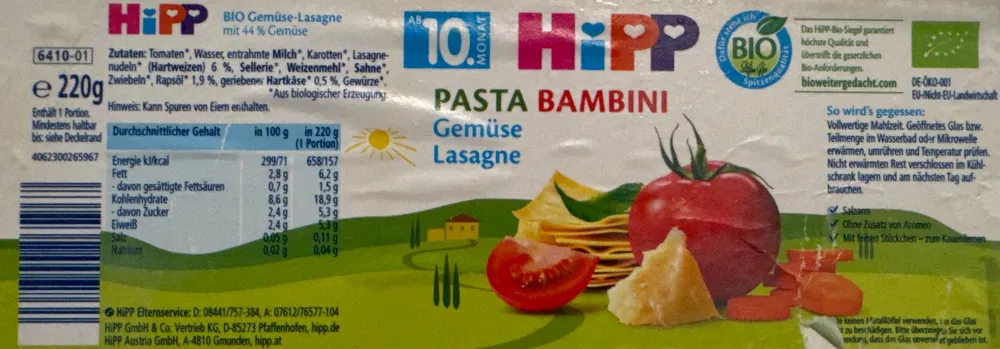 Gemüse Lasagne
