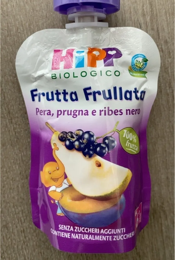 Frutta frullata pera prugna rives