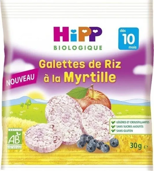 Sachet Galettes De Riz à La Myrtille Hipp 30G +