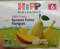 100% fruits Bananes Poires Mangues