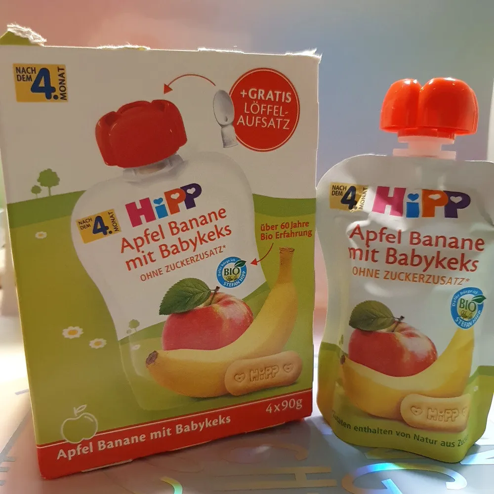 Apfel Banane mit Babykeks