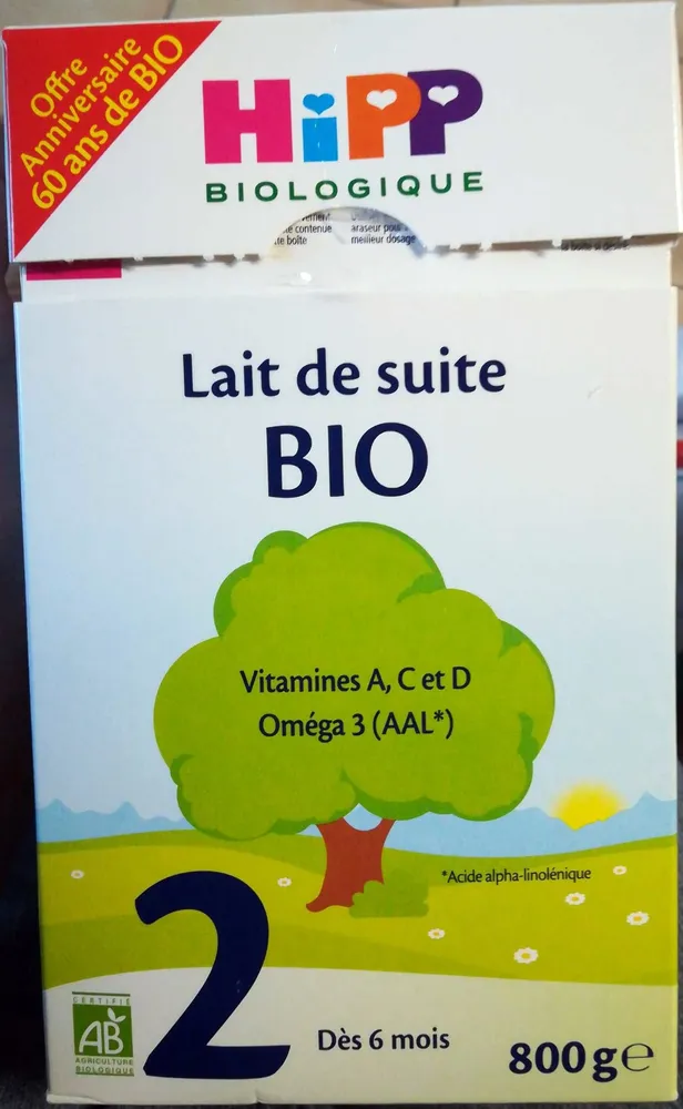 Lait de suite Bio 2