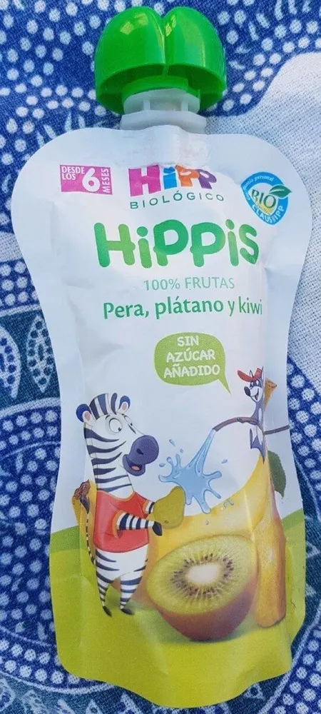 Pera, plátano y kiwi