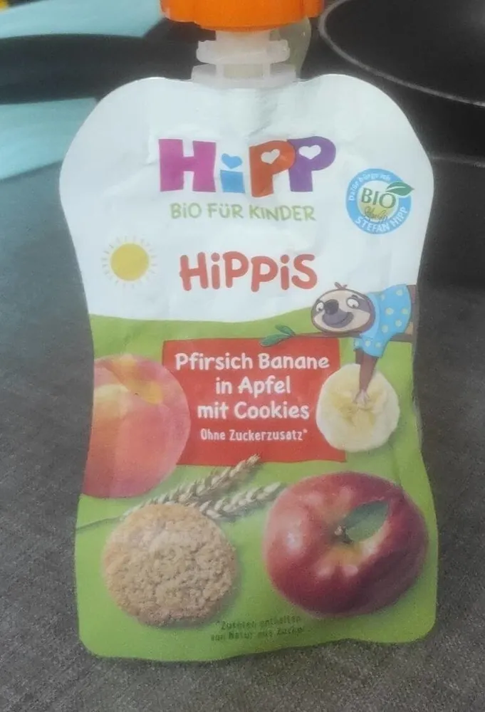 Hippis Phirsich Banane in Apfel mit Cookies