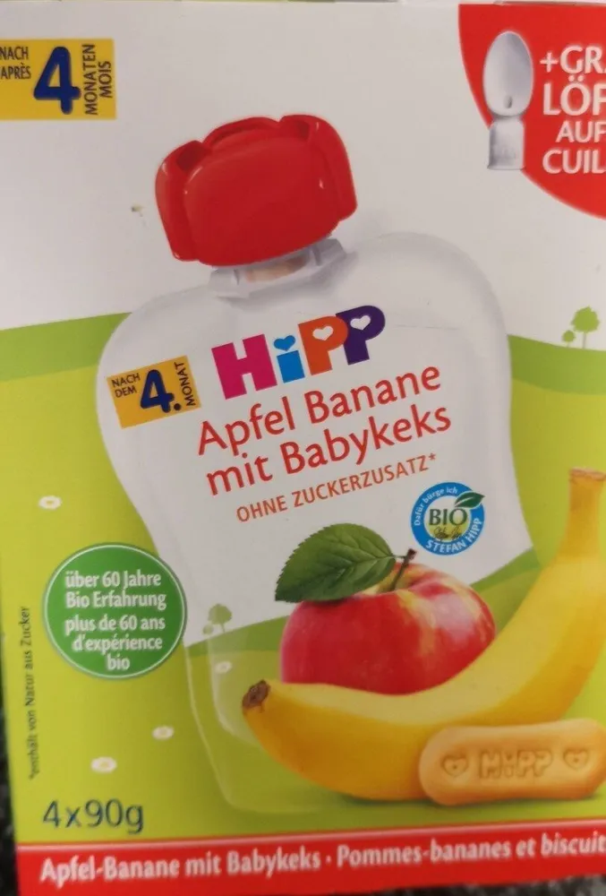 Apfel-Banane mot  Babykeks