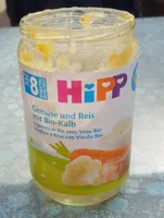 Légumes et riz avec veau bio