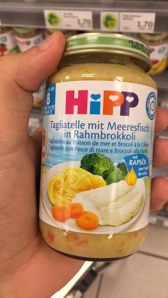 Tagliatelles au poisson de mer et brocoli à la crème