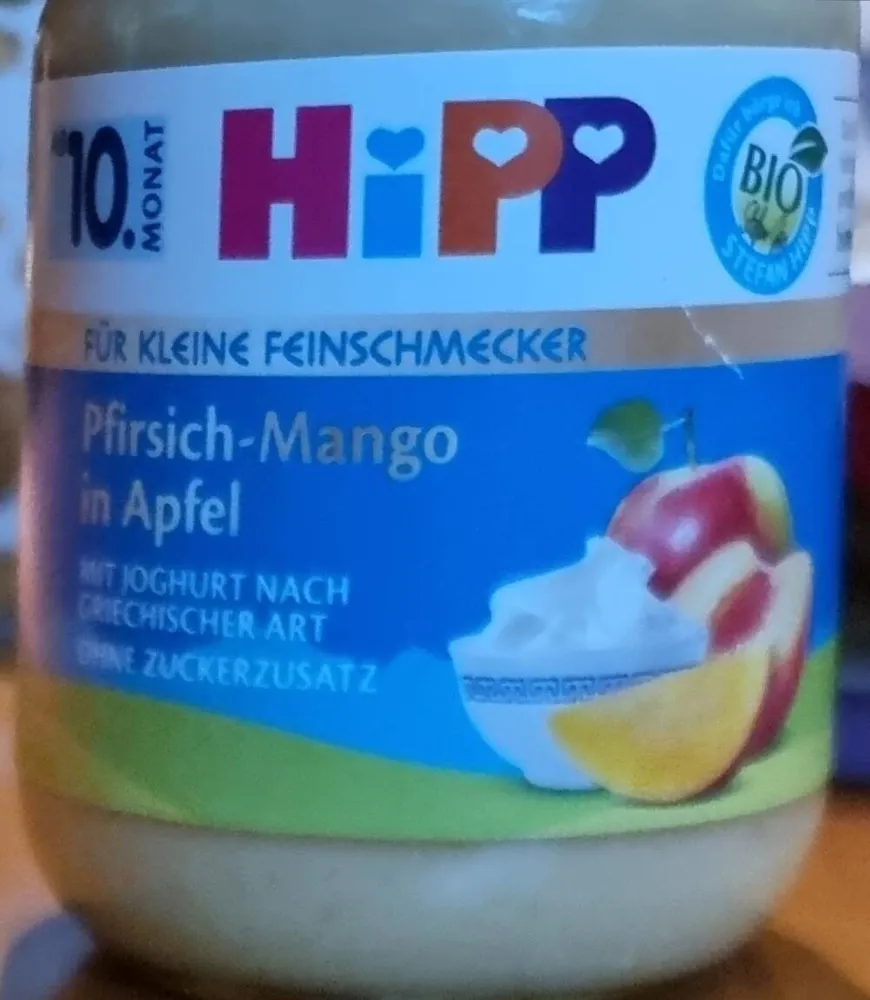 Pfirsich-Mango in Apfel mit Jogurt nach Griechischer Art