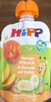 Mango Pfirsich in Banane mit Hafer