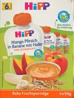 Mango Pfirsich in Banane mit Hafer