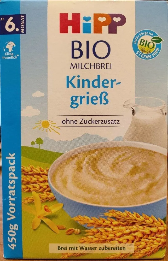 milchbrei kindergriess (ohne Zuckerzusatz)