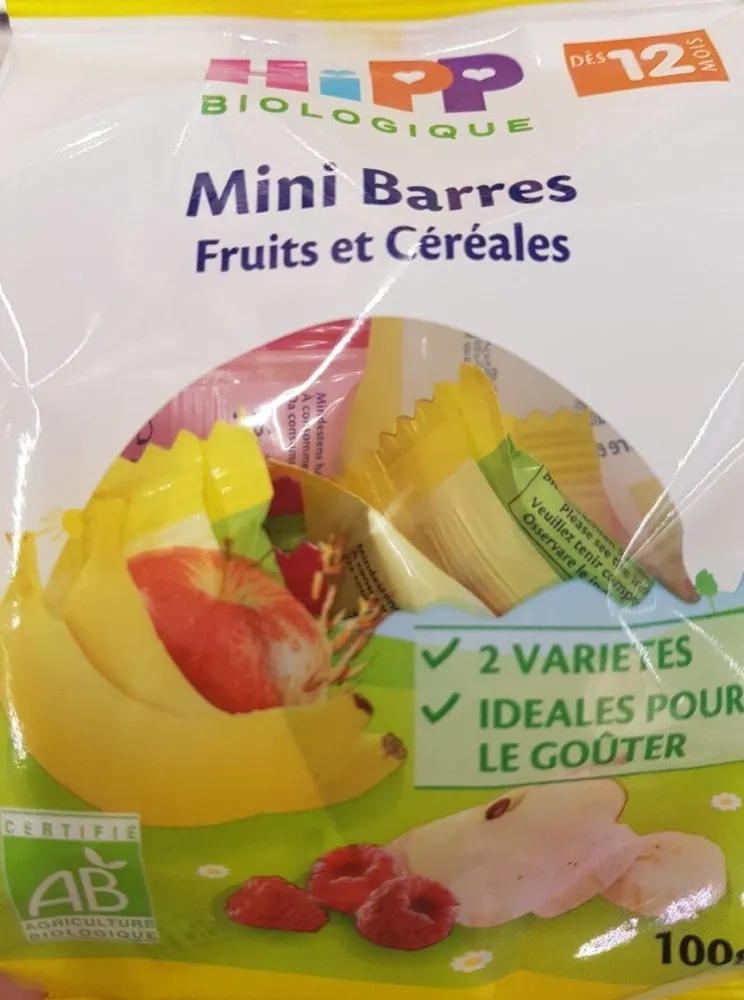 Mini Barres fruits et céréales