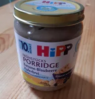 Frühstücks Porridge Banane Blaubeeren Haferbrei
