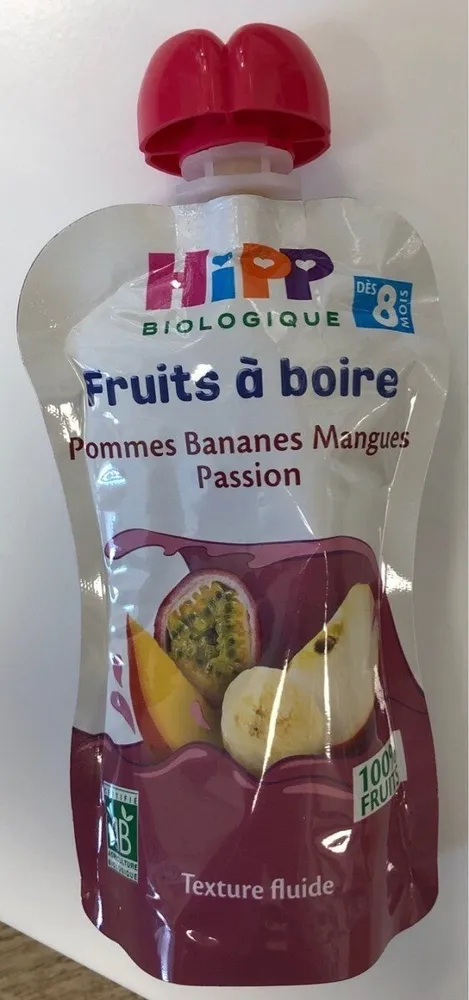 Hipp fruits a boire pommes bananes mangues passion