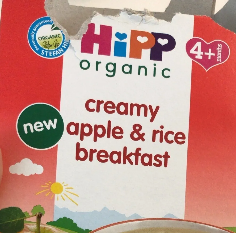 Creamy apple and rice breakfast