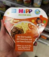 Pâtes aux oeufs Bio avec légumes