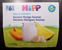 Yoghurt banane Mango Ananas