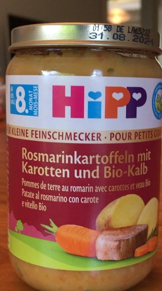 Rosmarinkartoffeln mit Karotten und Bio-Kalb