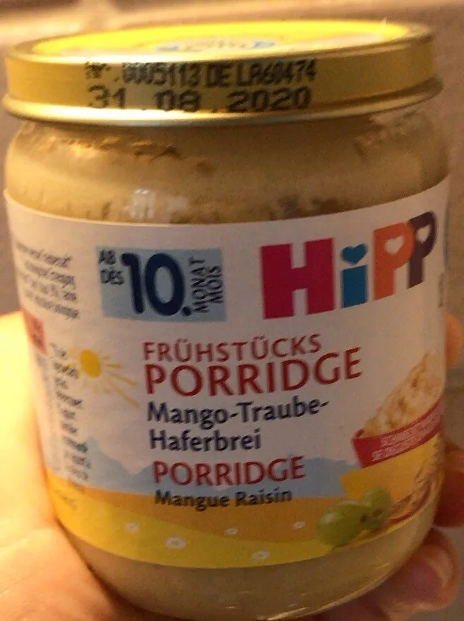 Porridge mangue-raisin