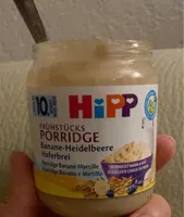 Porridge banane mirtille