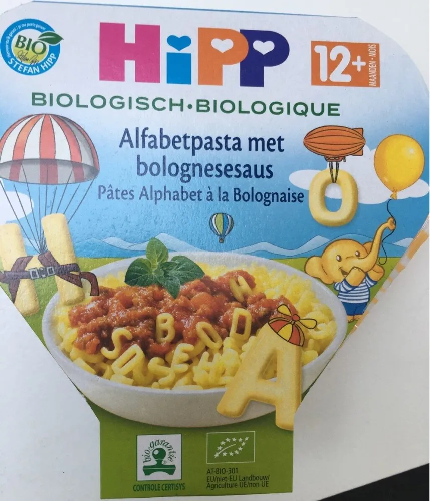 Hipp pâtes alphabet à la bolognaise