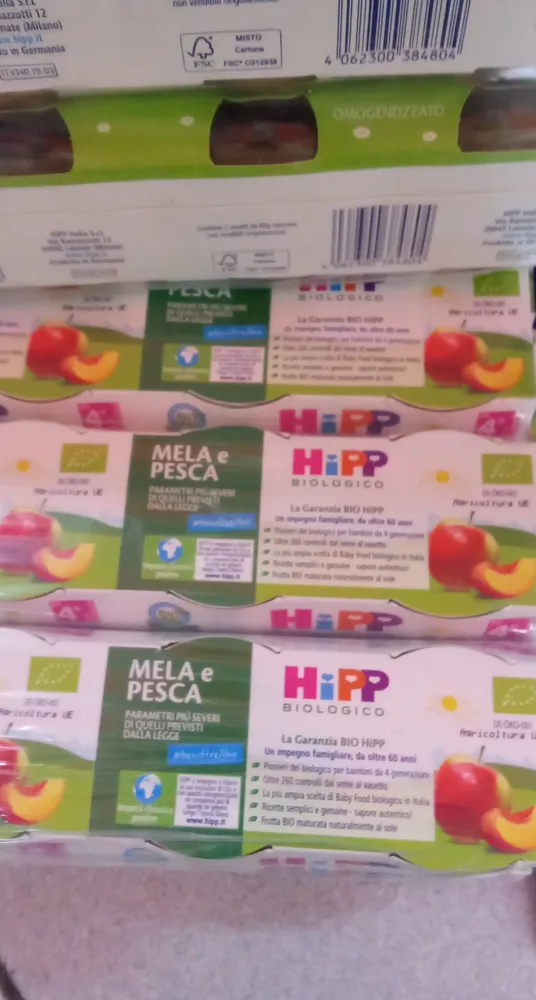 Omogeneizzato Hipp Mela e Pesca