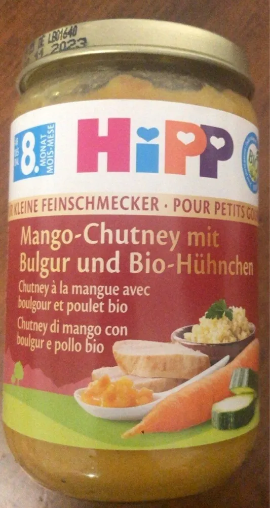 Chutney à la mangue avec boulgour et poulet bio