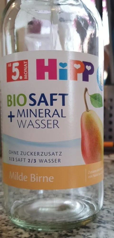 Biosaft+Mineralwasser Milde Birne