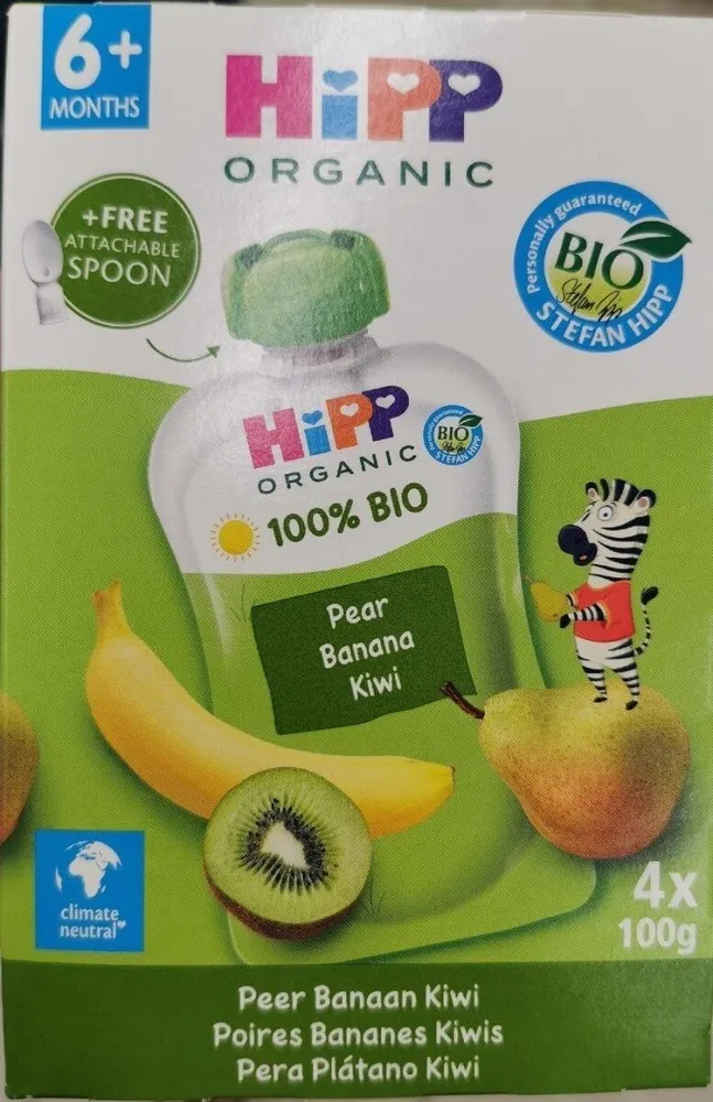 Hipp organic poires banane kiwi