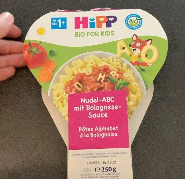 Pate alphabet a la bolognaise