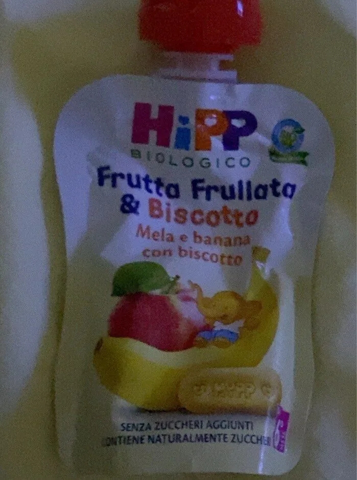 Frutta frullato e biscotto