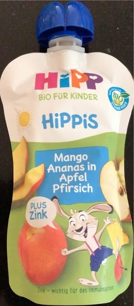 Hippis Mangue, Ananas, pomme, pêche