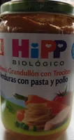 Verduras con pasta y pollo