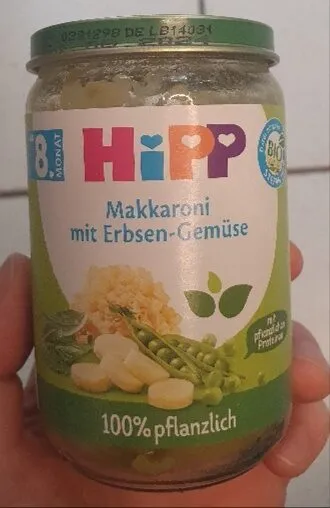 Makkaroni mit Erbsen Gemüse (ab 8. Monat)
