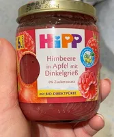 Hipp himbeere in Apfel mit DinkelgrieB